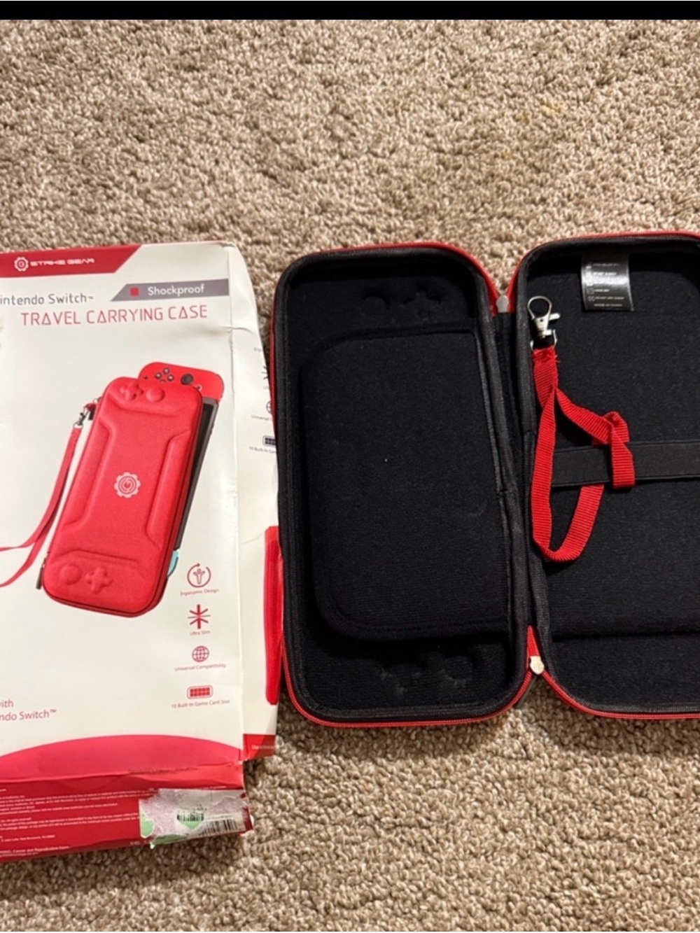 Nintendo Red Protective Travel Case for Nintendo Switch